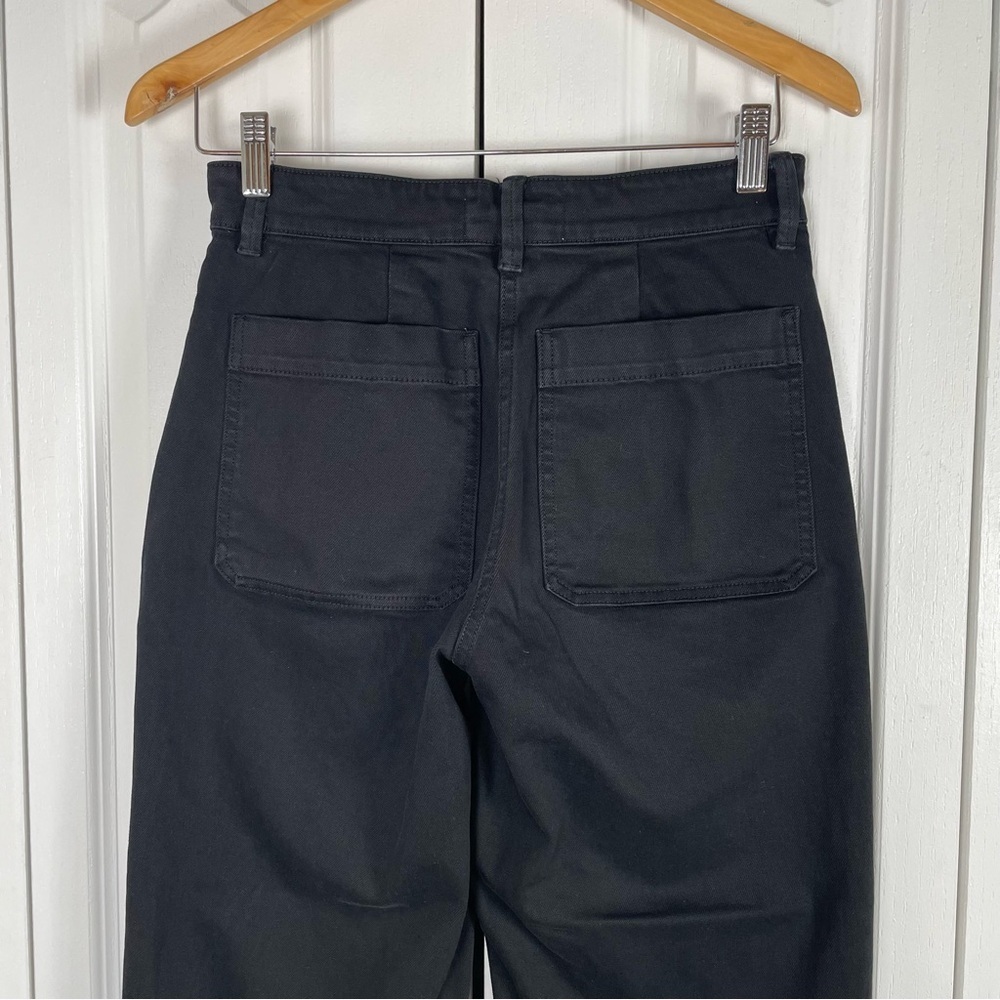 Everlane Cropped Straight Leg Pants Womens 2 Regular Black Corporate Preppy Chic - Picture 10 of 16
